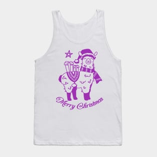 Purple Llama Merry Christmas Tank Top